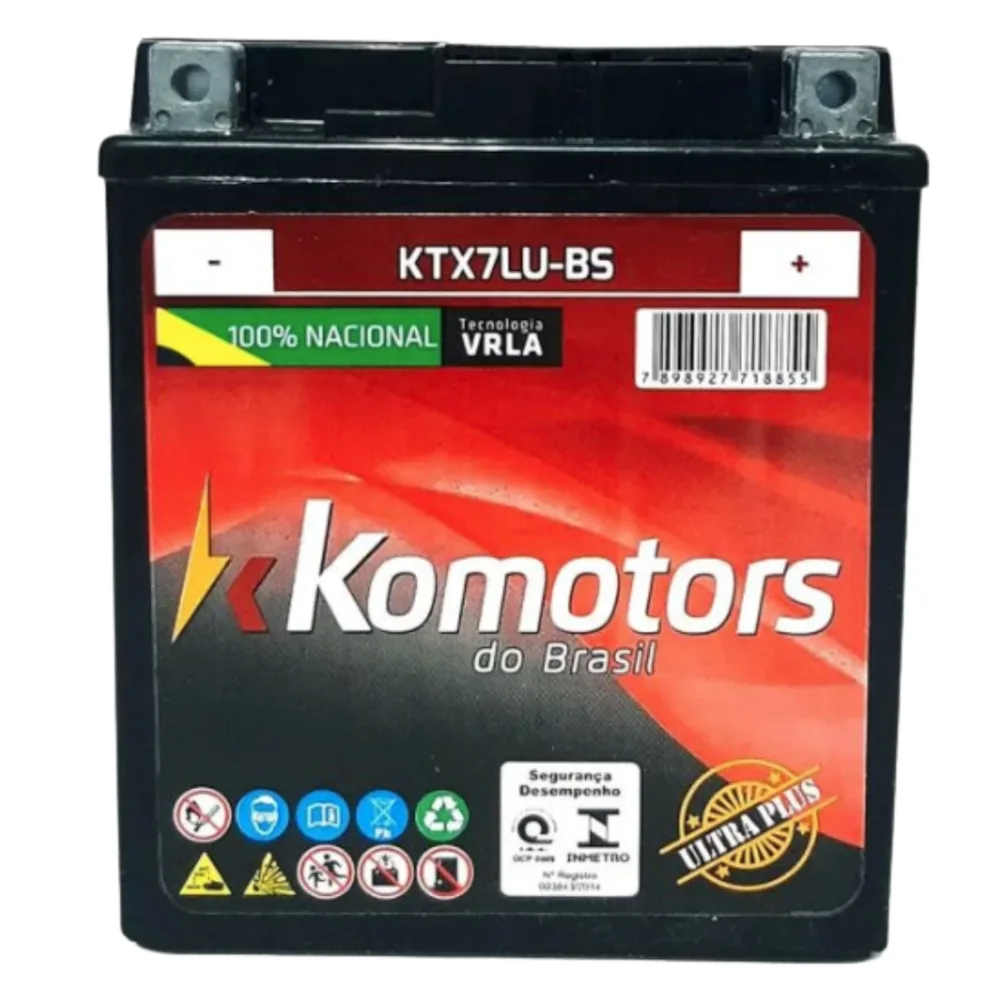 Bateria Komotos Ktx7lv-Bs Honda Cbx250/Xr/Nx400