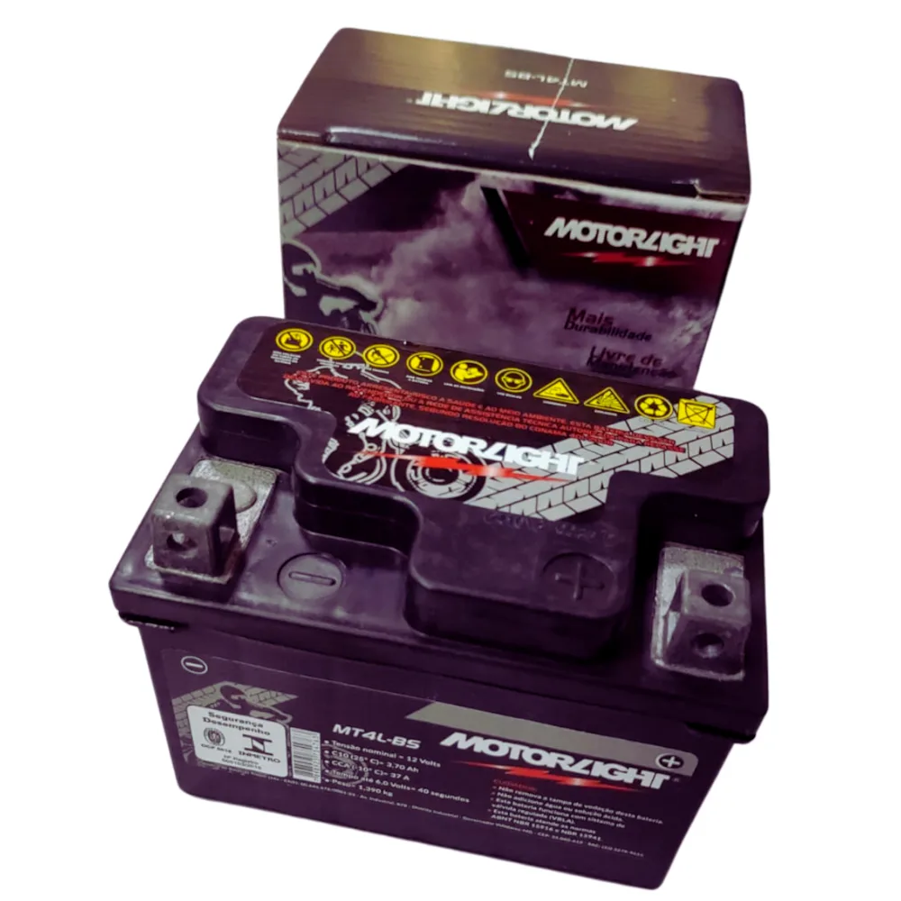 Bateria Motorlight Mt4-lbs Biz100 Titan125 00/04 Jog50