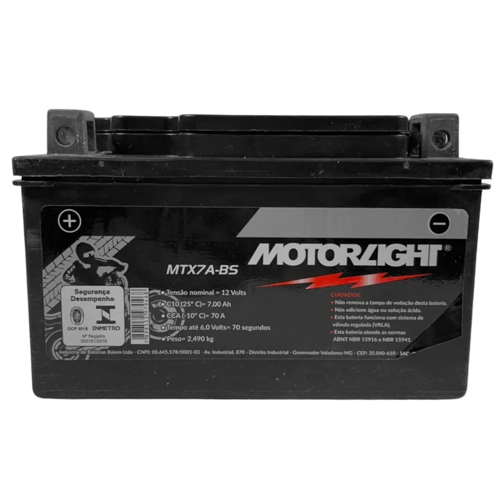 Bateria Motorlight Mtx7a-Bs Burgman 125/Gsx400/Gsf 250