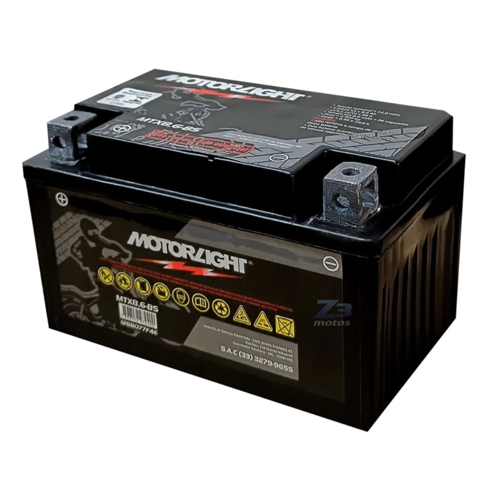 Bateria Motorlight Mtx8,6-bs Cbr600/Cbr1000/Cb600 Hornet