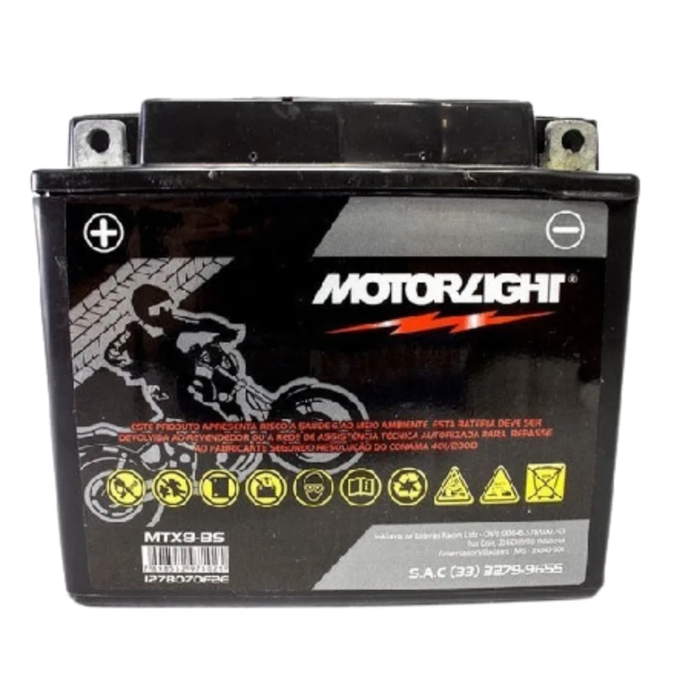 Bateria Motorlight New Mtx8 Cbx150/200 Nx150/200-350/Neo115