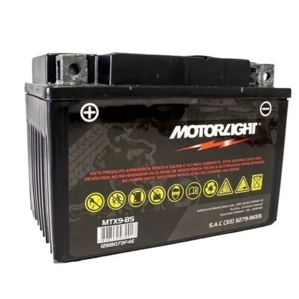 Bateria Motorlight New Mtx9 Xt600/Ninja900/1000/Kansas