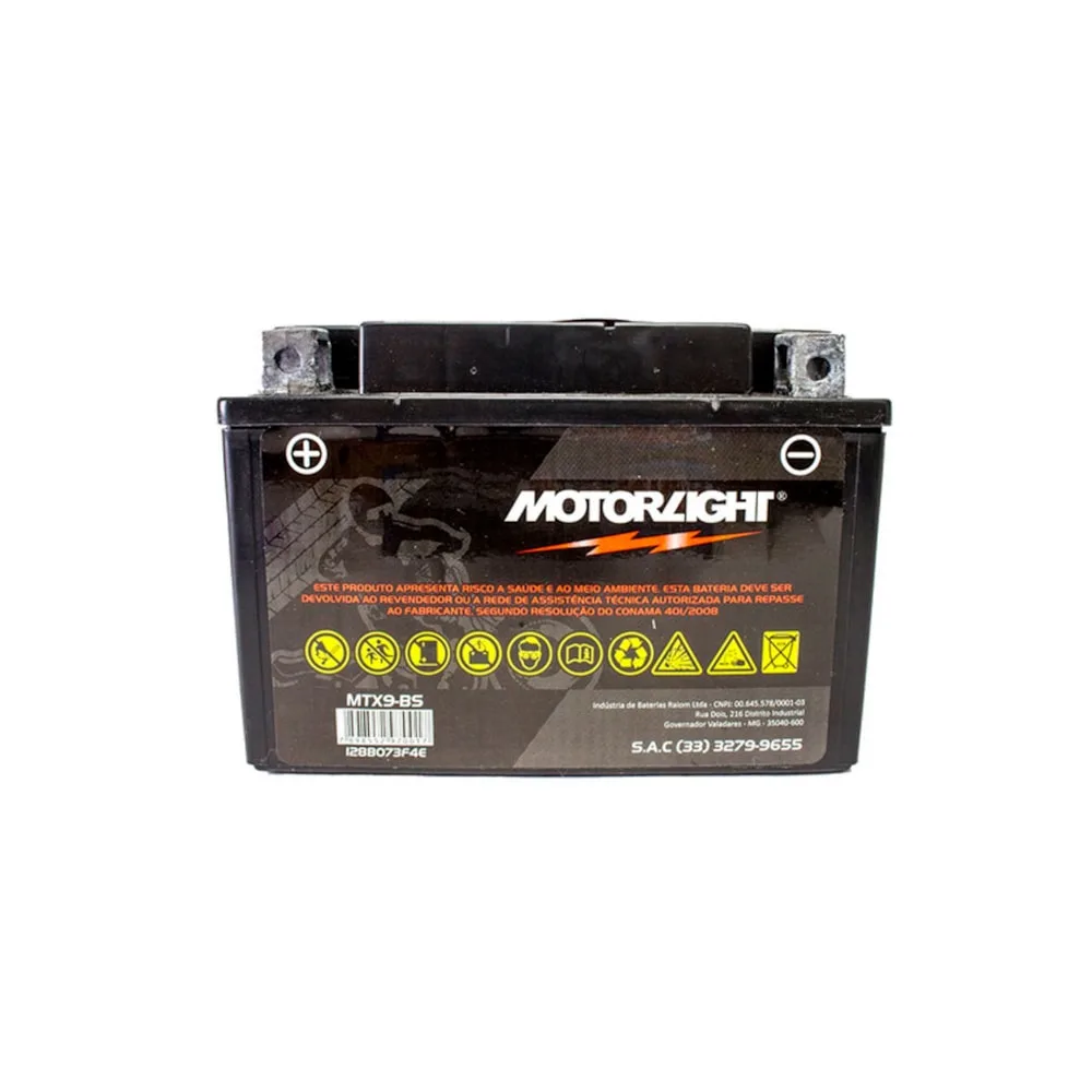 Bateria New Mtx9a Yes125 / Intruder 125 / V-Blade