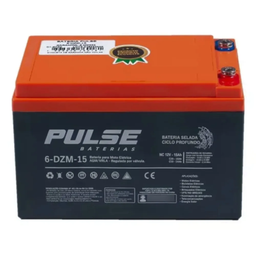 Bateria Pulse 12V 15Ah ( 4 Unidades )