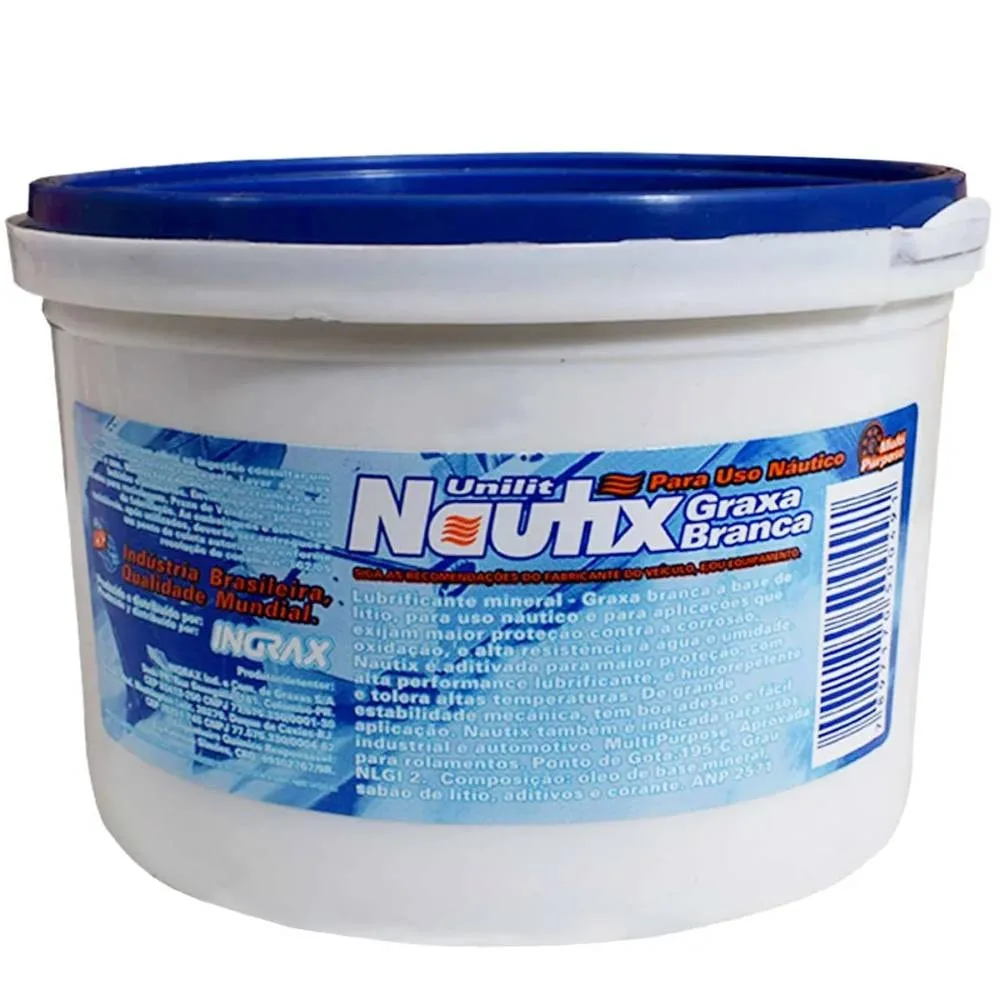 Graxa Branca Ingrax Unilit Nautix Multipurpose Base de Lítio 500 Gramas
