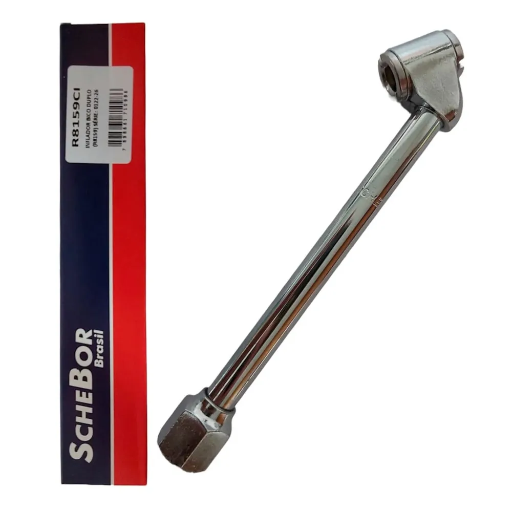 Inflador Bico Duplo Para Pneus Schebor R-8159 CI