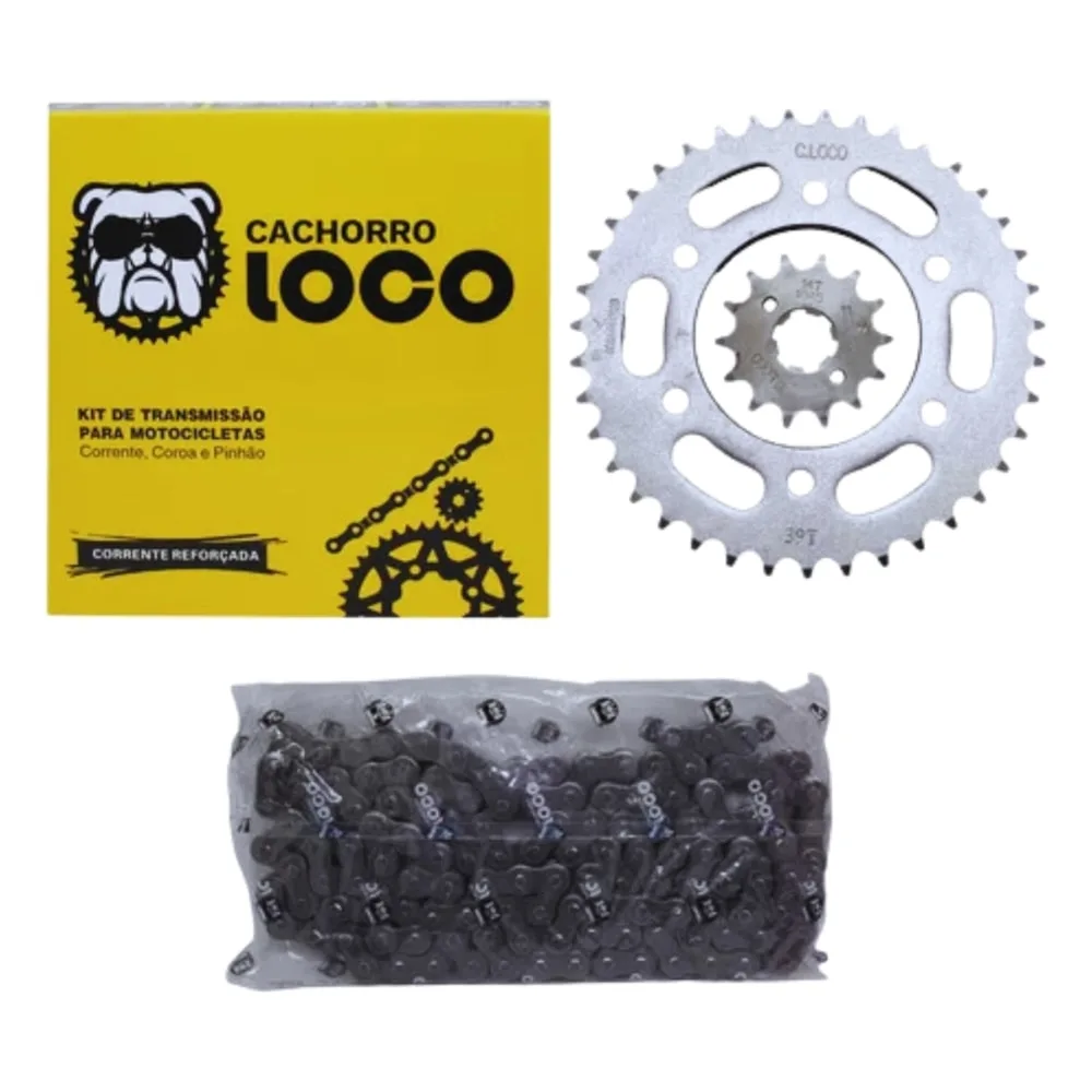 Kit Relacao Cachorro Loco Ybr 150 Factor 2016-17 (428Hx124L,39T/14T)