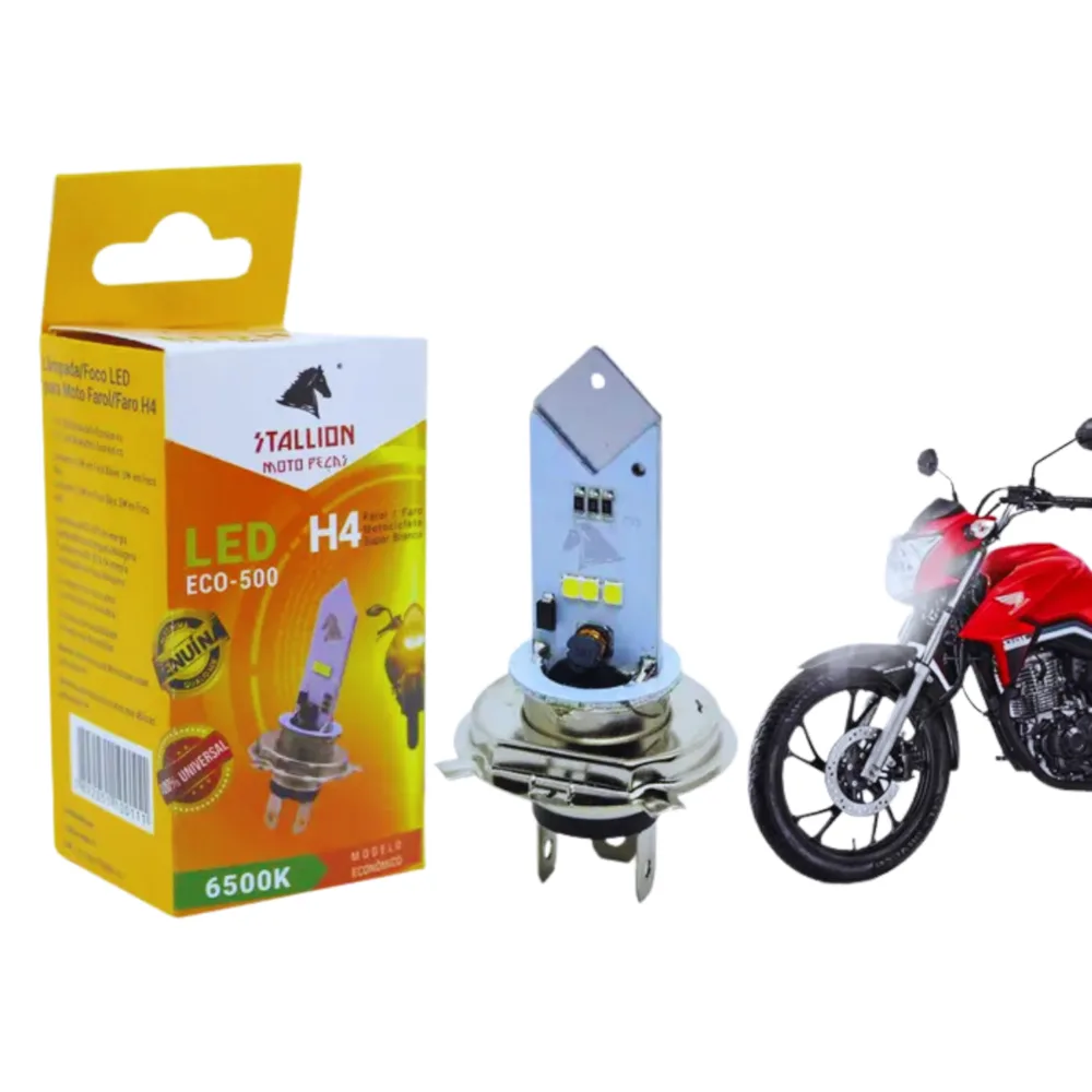 Lampada Farol Stallion H4 Led St-Eco-500 Cg/To/Ti Biz2013/Bros2013 E.D
