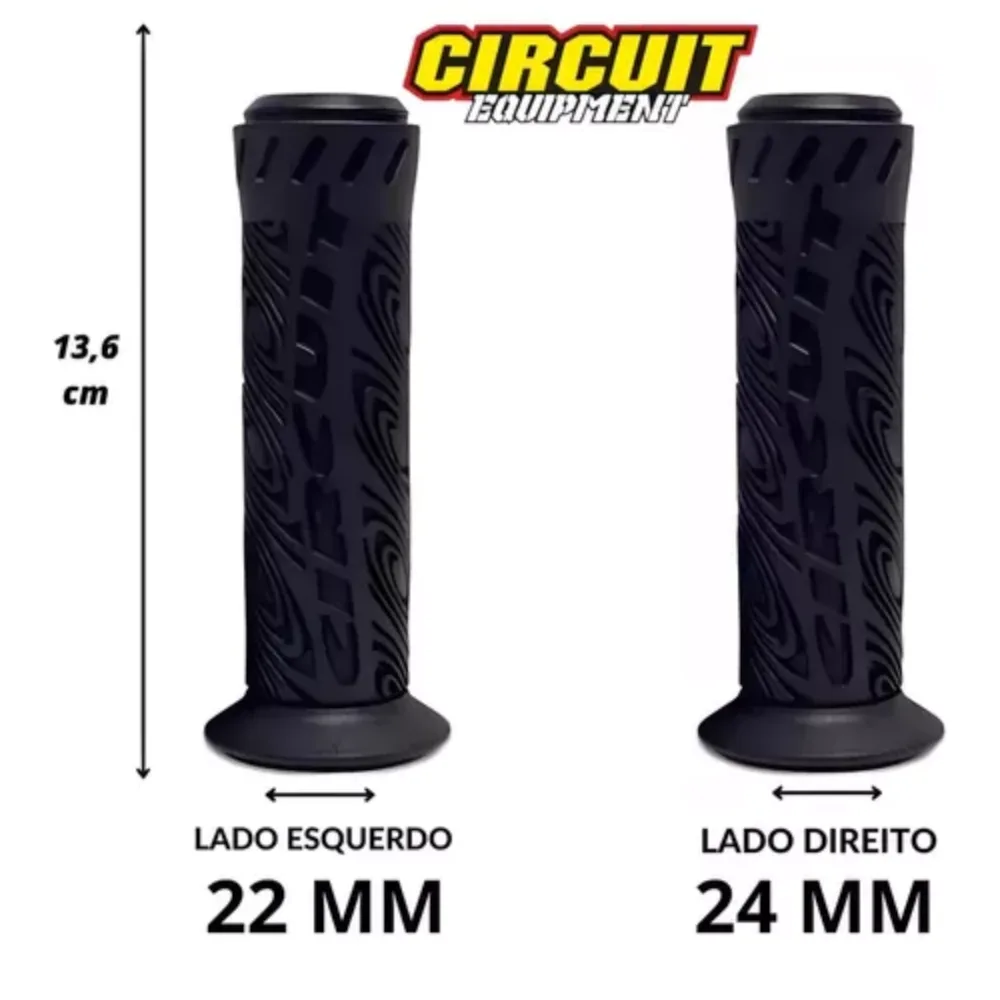 Manopla Moto Esportiva Circuit Mod. Interlagos Preta